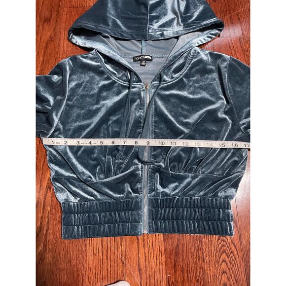 Fashion Nova Blue VelourTrack Suit Size M - Picture 6 of 10